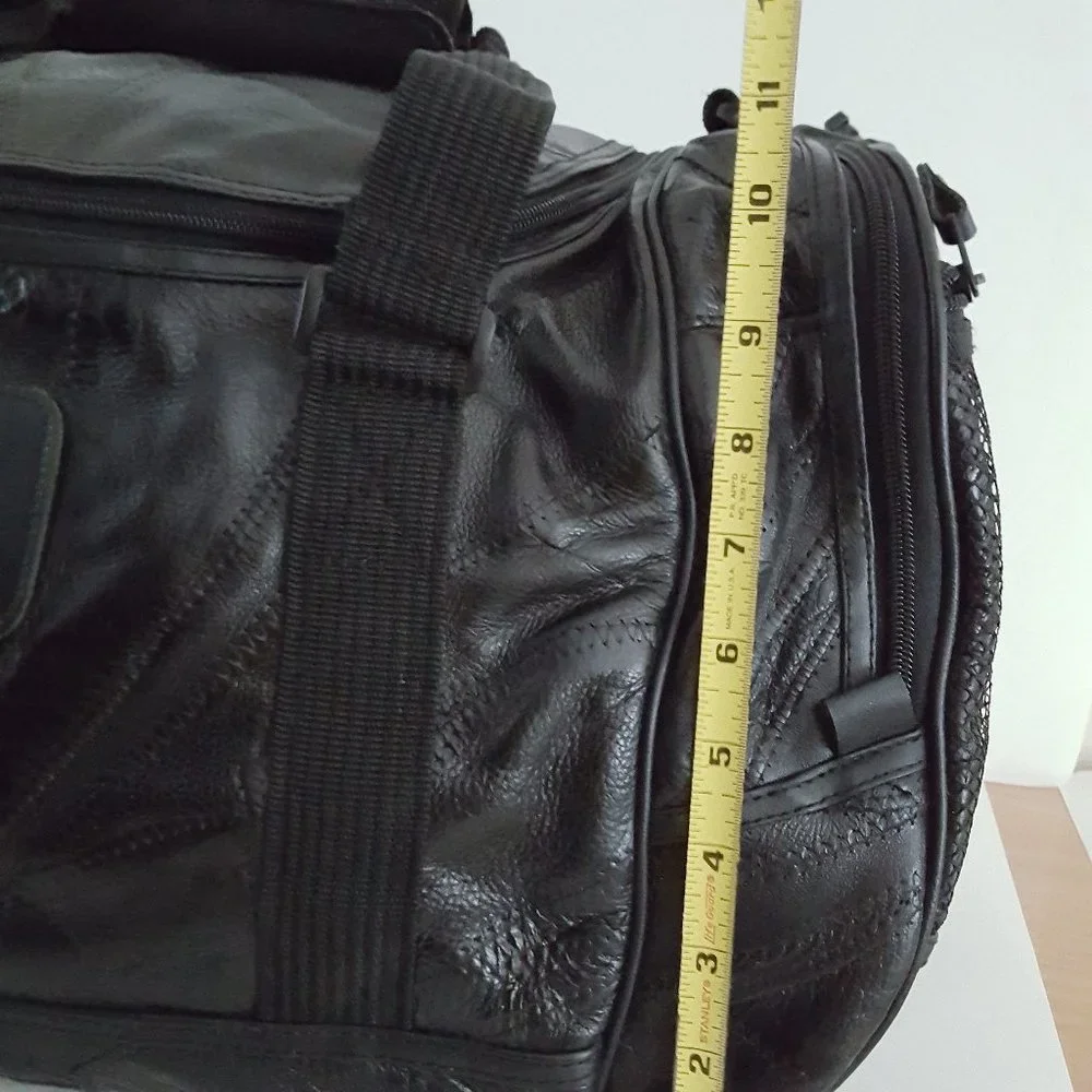 Patchwork Leather Duffle Bag Weekender Luggage *Promotional Word…